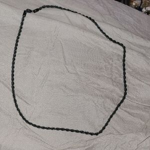 Black Twisted Rope  Necklace - Women Jewelry